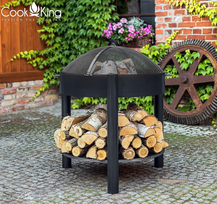 Feuerschale "Montana" high Ø 70 cm Feuerstelle für Garten aus Stahl als Wärmequelle oder Grill