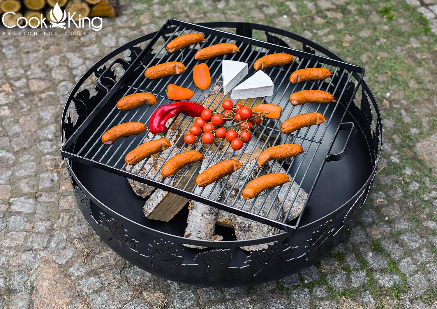 Feuerschale "Toronto" Ø 80 cm Feuerstelle für Garten aus Stahl Feuerkorb als Wärmequelle oder Grill