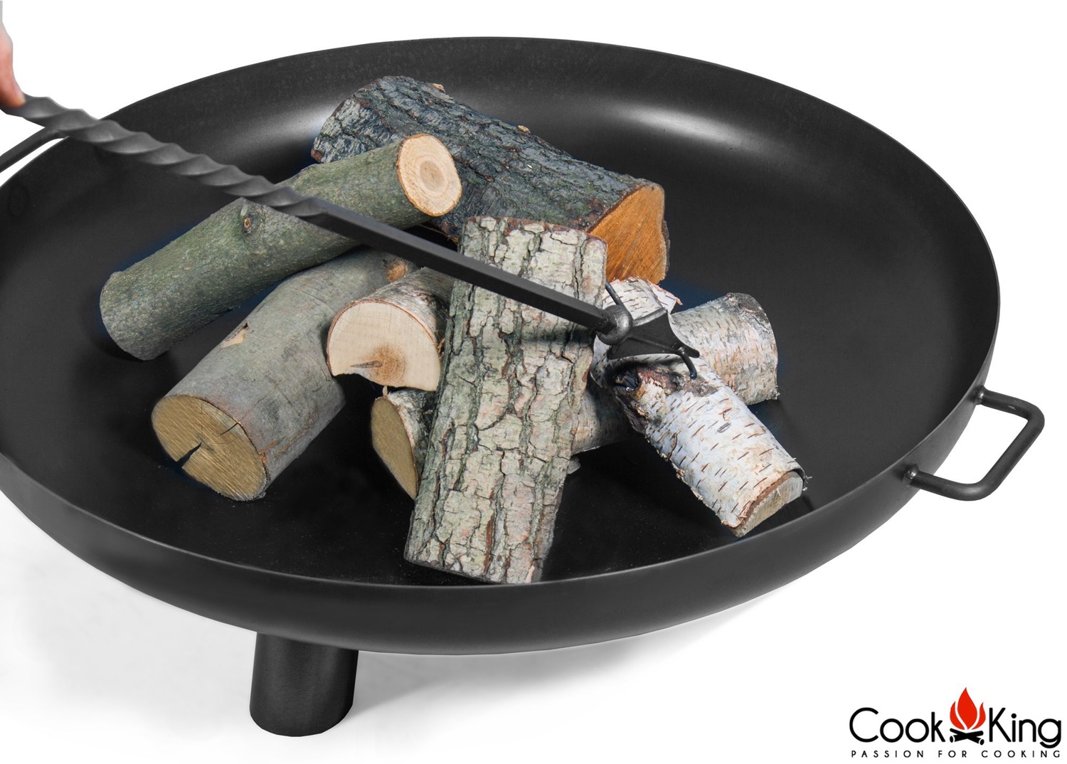 Schürhaken für Feuerschalen aus Stahl Kaminbesteck Aschekratze zum Grillen Glutkratze für den Kamin