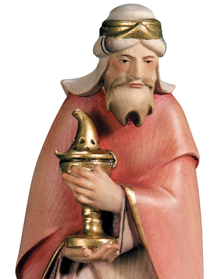 Krippenfigur Leonardo Kollektion Heilige Drei Könige Melchior Holzfigur Holzstatue Statue Ahornholz