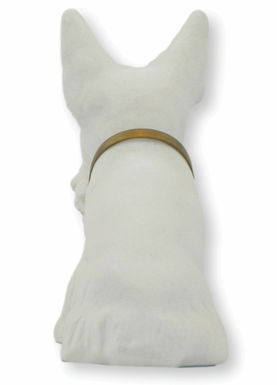 Wackel Figur Hund Scottish Terrier Wackelfigur H 22 cm weiß groß Dekofigur mit Wackelkopf