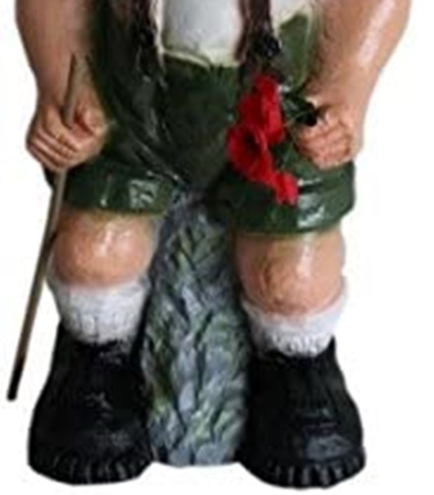 Große Gartenzwerge Zwergenfrau H 75 cm mit Bayer Seppel Figur Zwerg H 80 cm stehend