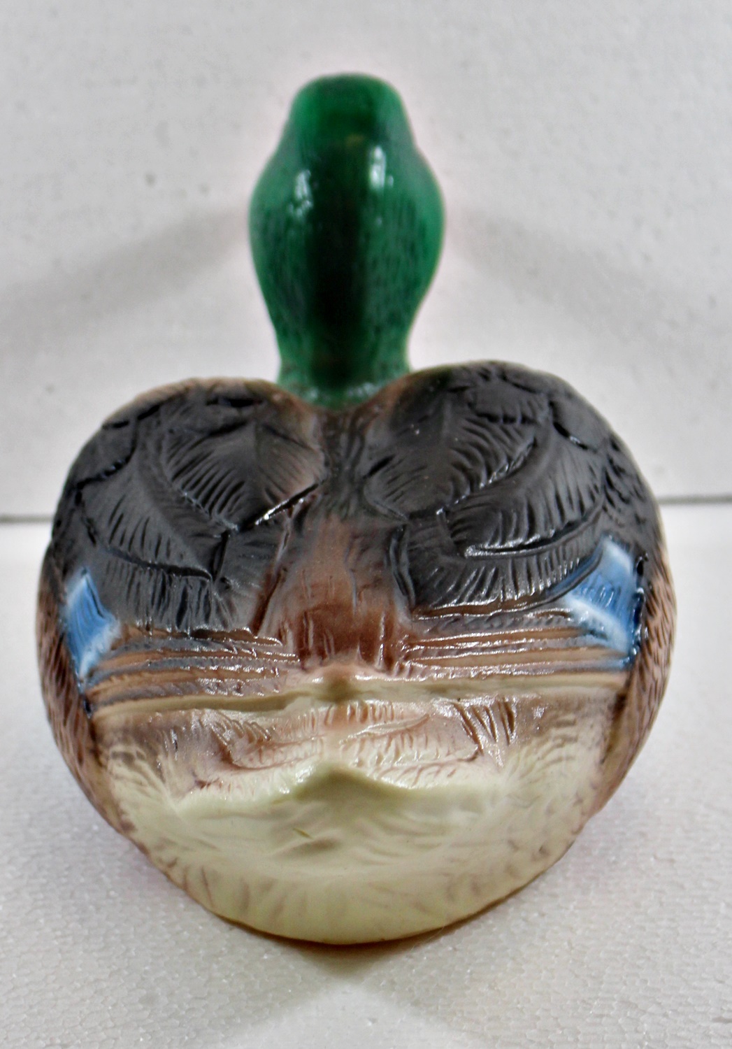 Deko Garten Figur Dekofigur Gartenfigur Teichfigur Schwimmente Erpel aus Kunststoff Höhe 16 cm