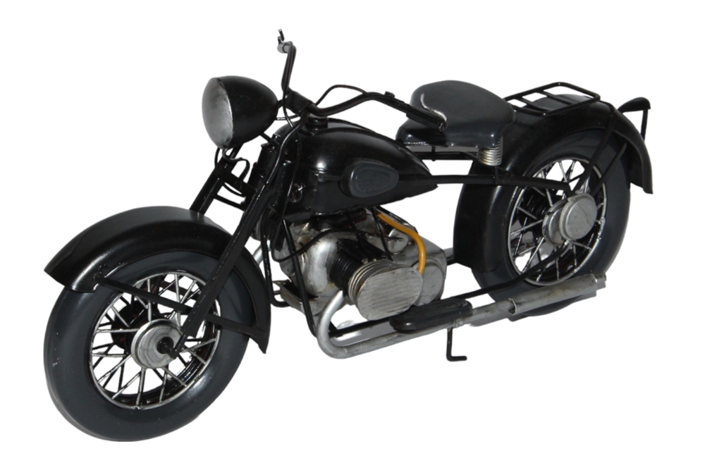Blechmotorrad Nostalgie Modellauto Oldtimer Marke BMW R 16 Motorrad 1932 aus Blech L 29 cm