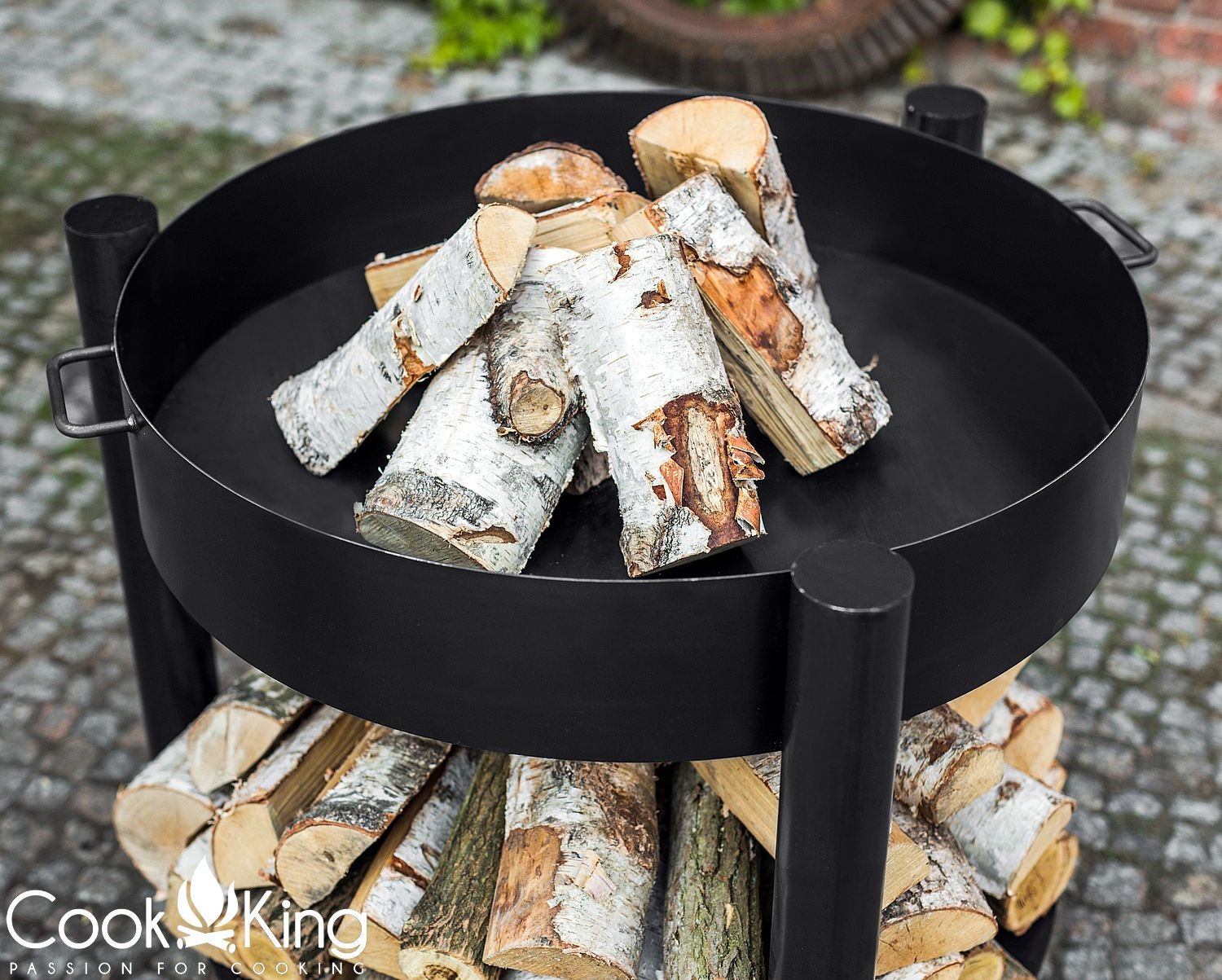 Feuerschale "Montana" high Ø 70 cm Feuerstelle für Garten aus Stahl als Wärmequelle oder Grill