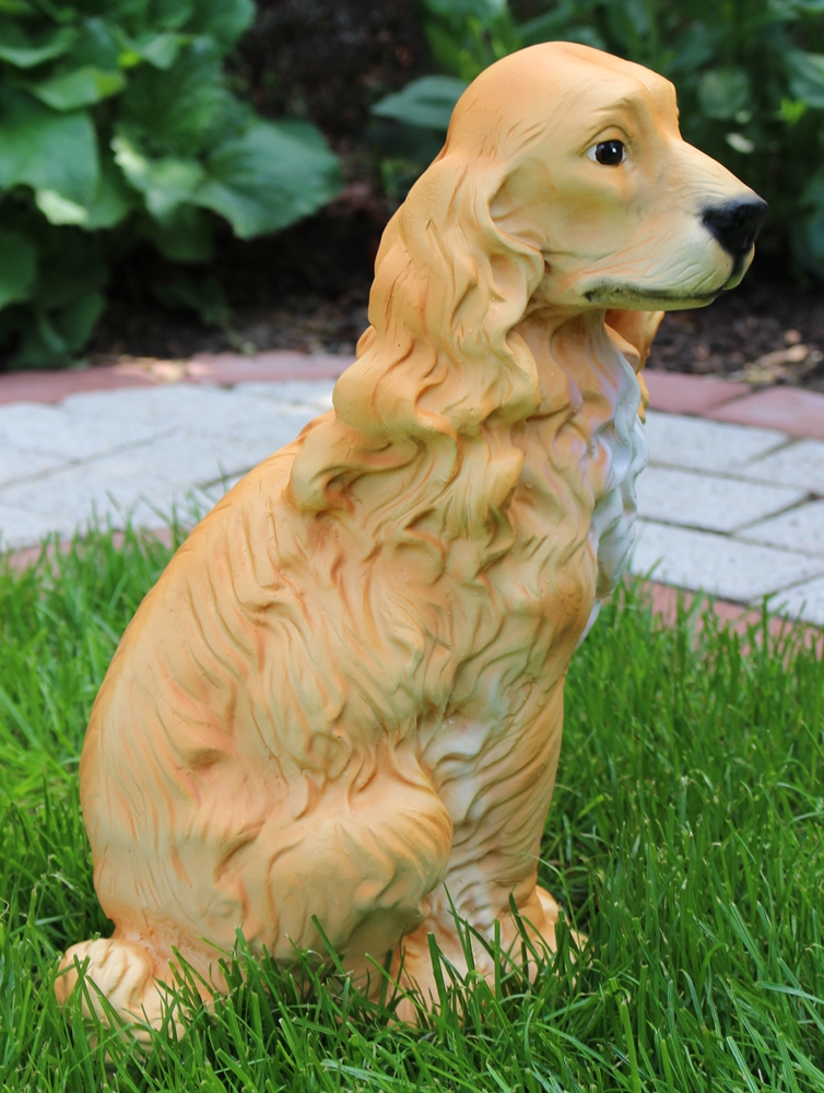 Dekorationsfigur Hund Cocker Spaniel H 32 cm Dekofigur aus Kunstharz
