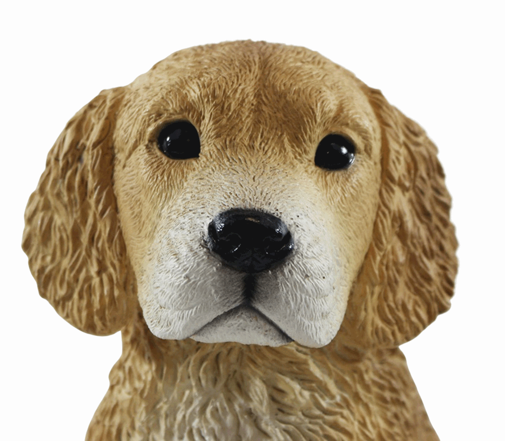 Deko Figur Hund Golden Retriever Welpe Hundefigur sitzend Kollektion Castagna aus Resin H 24 cm