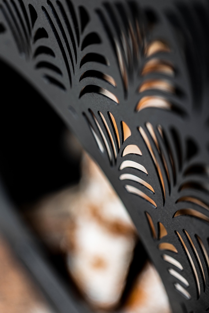 Gartenkamin "Ankara" Gartenofen H 108cm zum Heizen und Grillen Terrassenofen aus Naturstahl Kamin