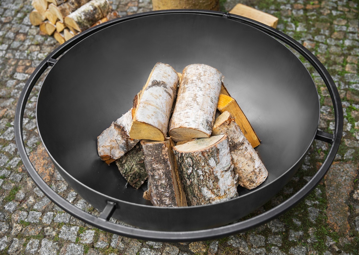 Feuerschale Premium FAT BOY D 85 cm tiefe Grillschale Feuerstelle für Garten Terrasse aus Naturstahl