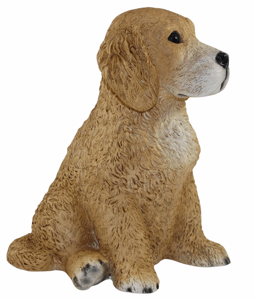 Deko Figur Hund Golden Retriever Welpe Hundefigur sitzend Kollektion Castagna aus Resin H 24 cm