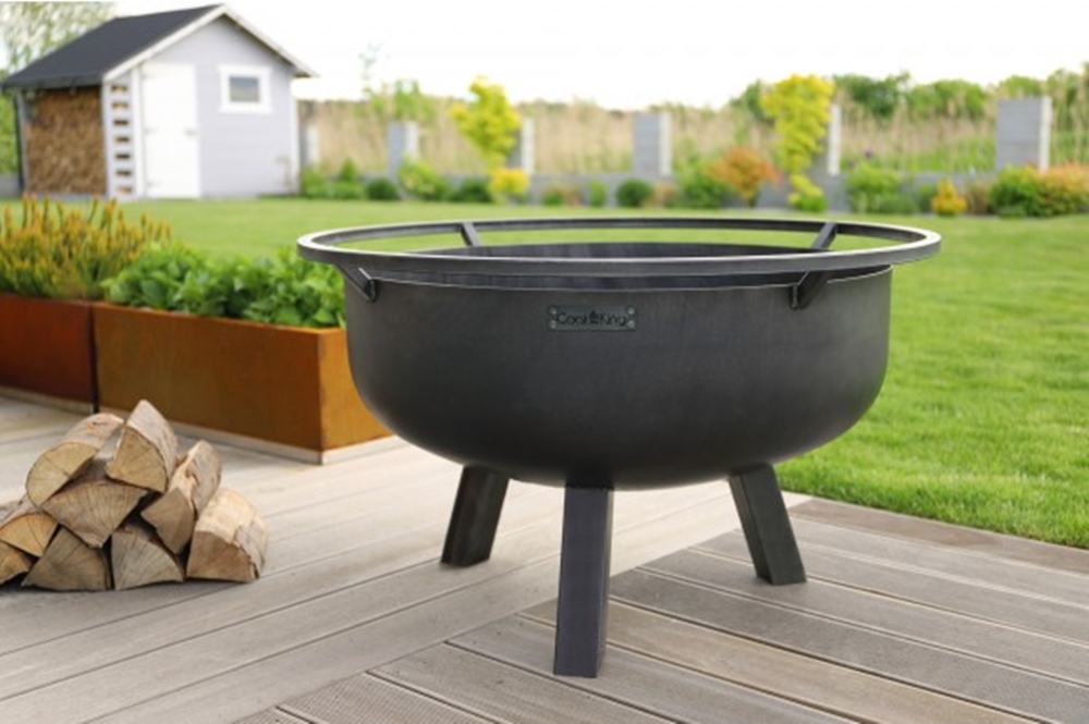 Feuerschale "Porto XXL" Ø 60 cm Feuerstelle für den Garten Grillschale aus Naturstahl