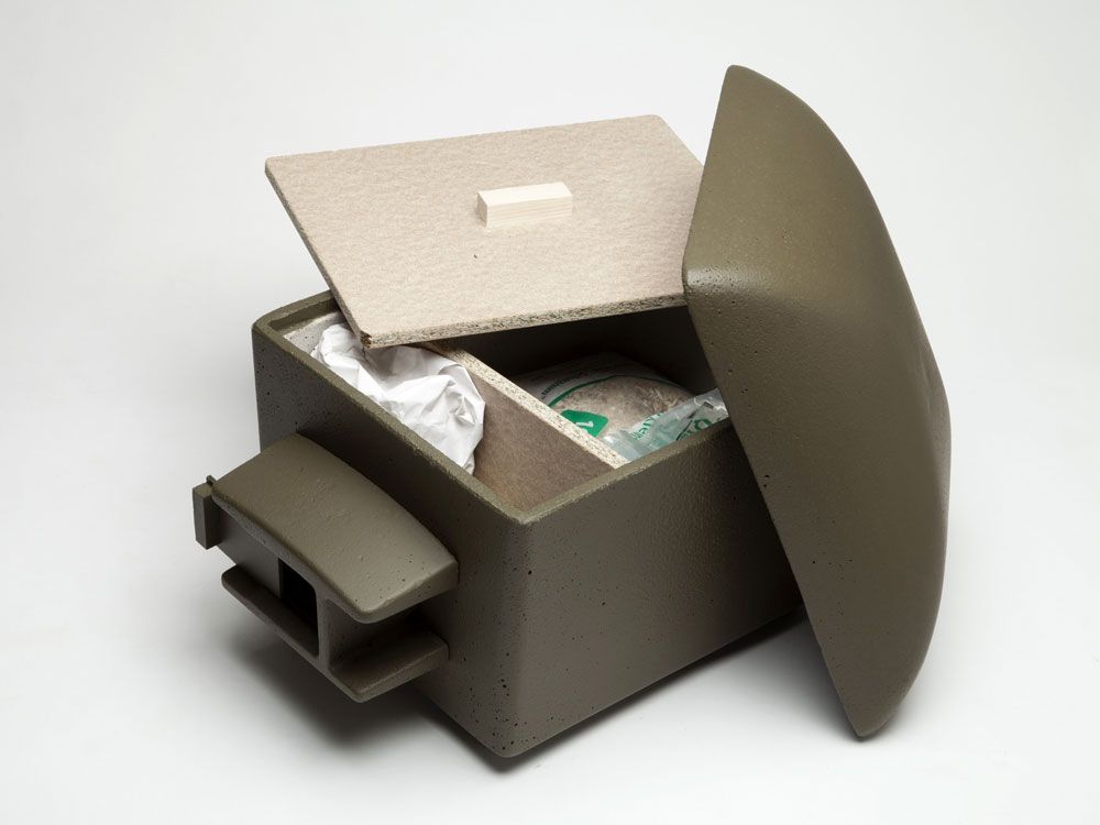 Naturschutzprodukt Hummelnistkasten oberirdisch Länge 54 cm aus Holzbeton Artenschutz Produkt