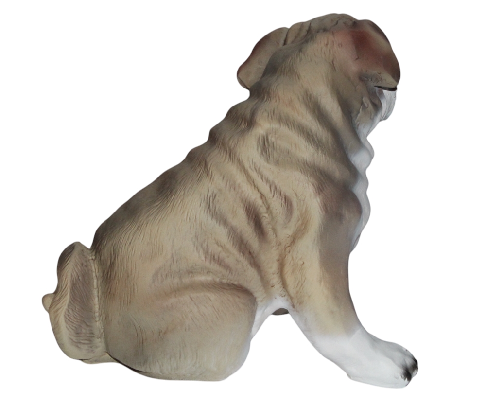 Dekorationsfigur Hund Mops H 25 cm Dekofigur aus Kunstharz