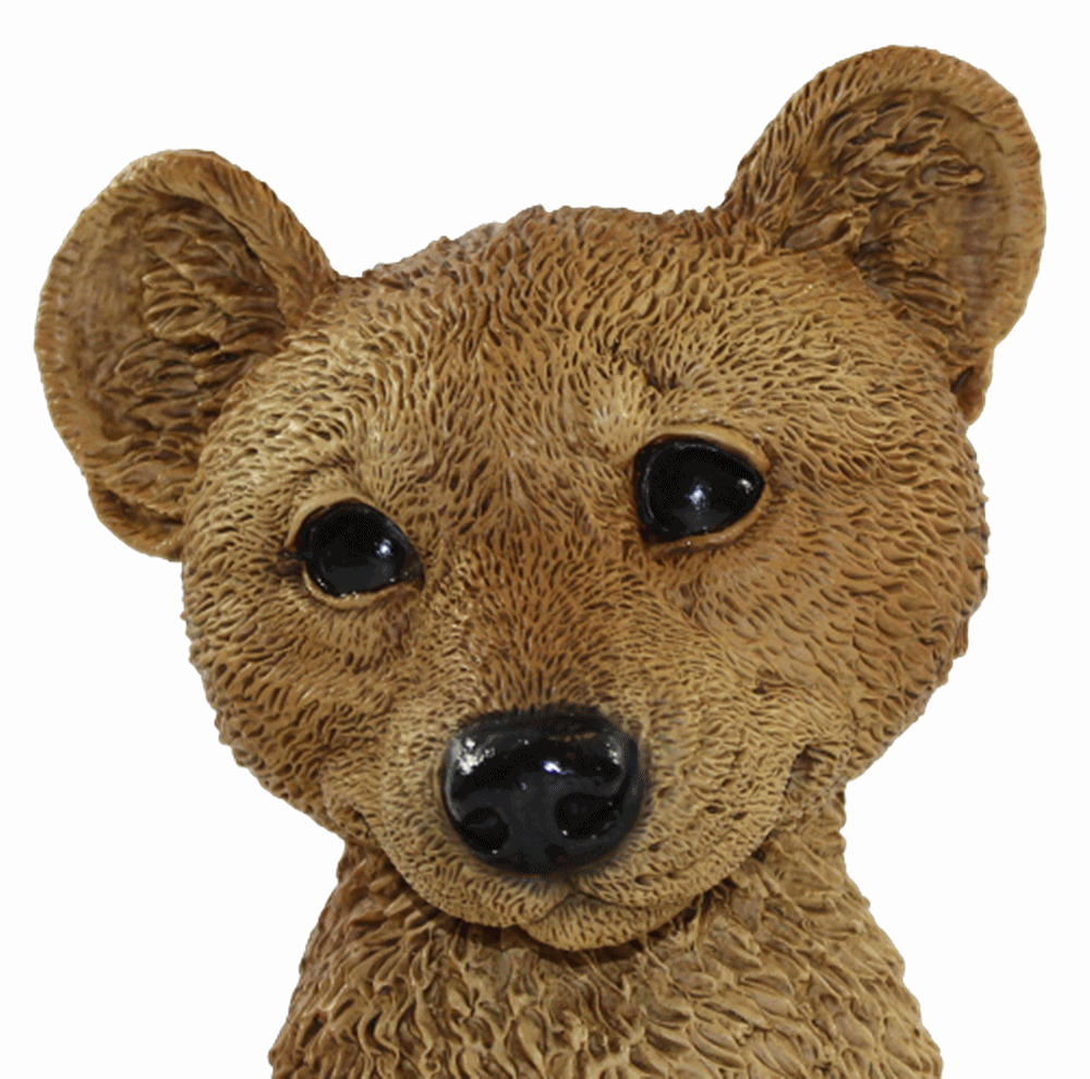 Dekofigur Tierfigur Bärfigur junger Bär sitzend Kollektion Castagna Sammlerfigur aus Resin H 22 cm