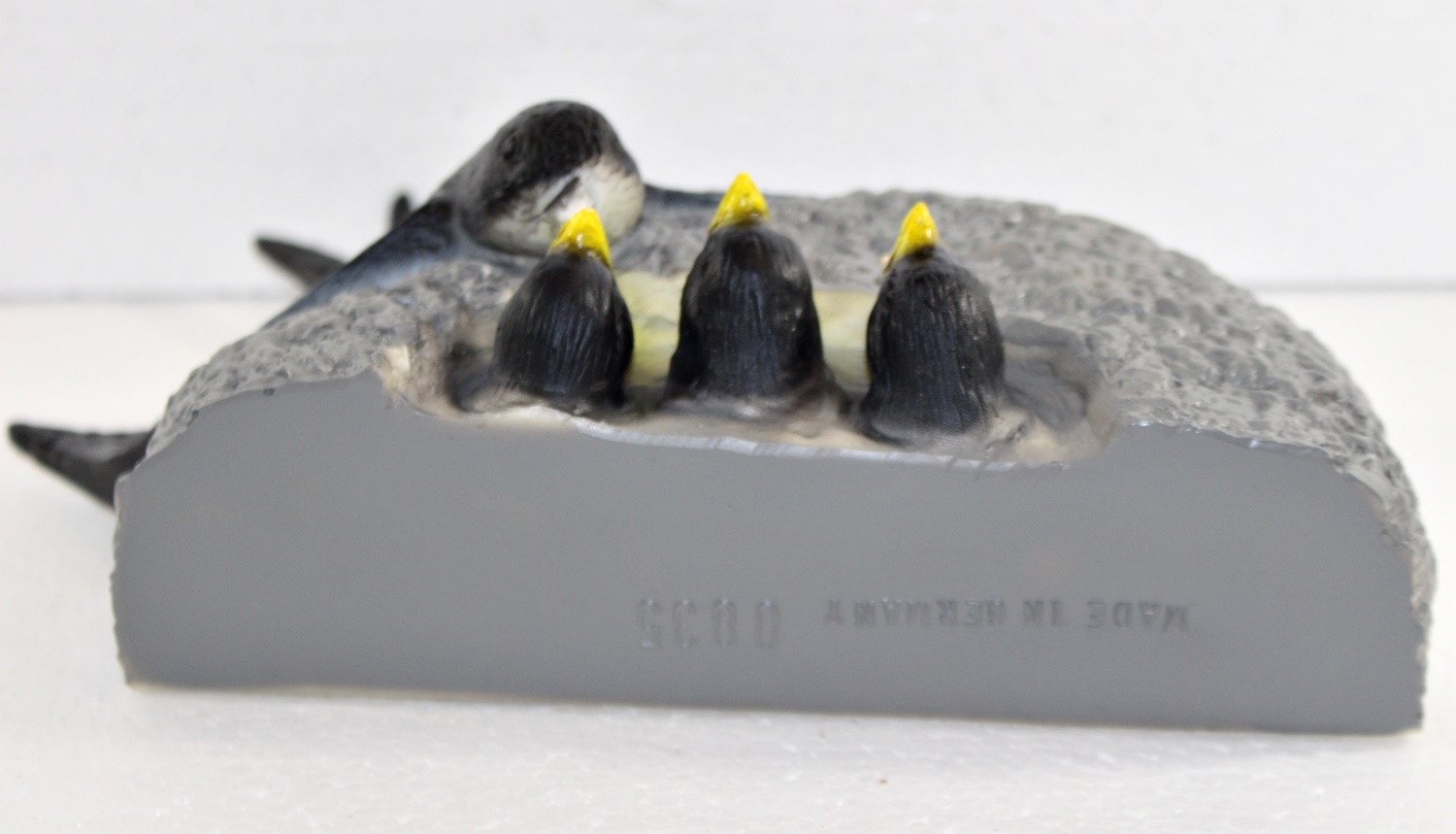 Deko Garten Figur Dekofigur Gartenfigur Vogelfigur Schwalbennest zum Anhängen aus Kunststoff H 18 cm