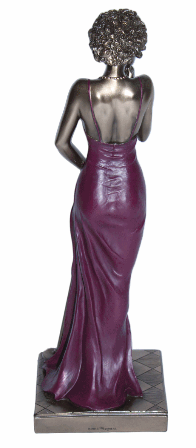 Deko Figur Jazz Musikerin Sängerin H 30 cm Jazz Band Dekofigur mit Mikrophon