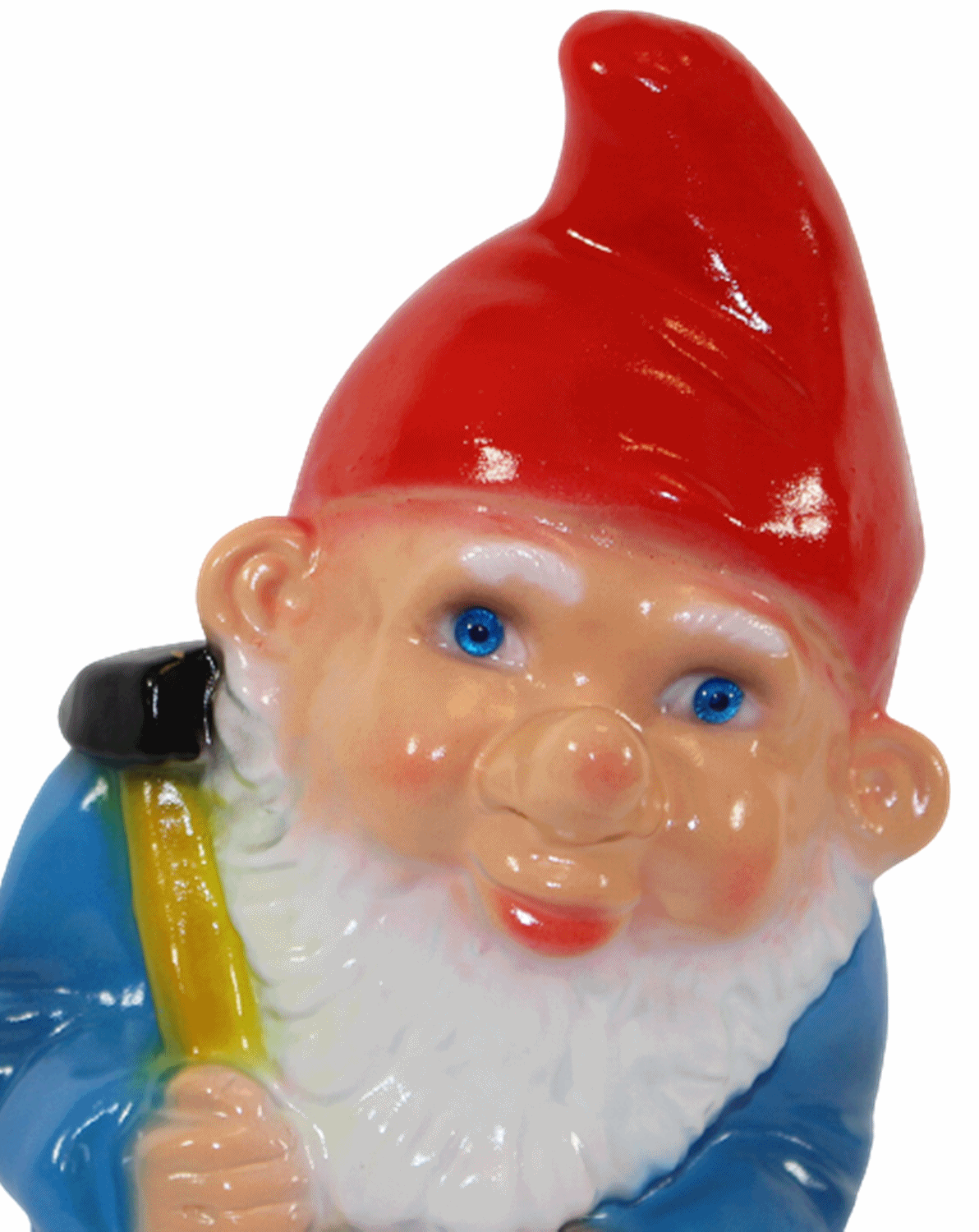 Gartenzwerg Deko Garten Figur Zwerg Schmied stehend mit Hammer in der Hand aus Kunststoff H 28 cm