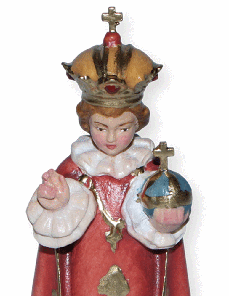 Heiligenfigur Prager Jesuskind Jesulein H 12 cm Holzfigur Holzstatue Statue aus Ahornholz