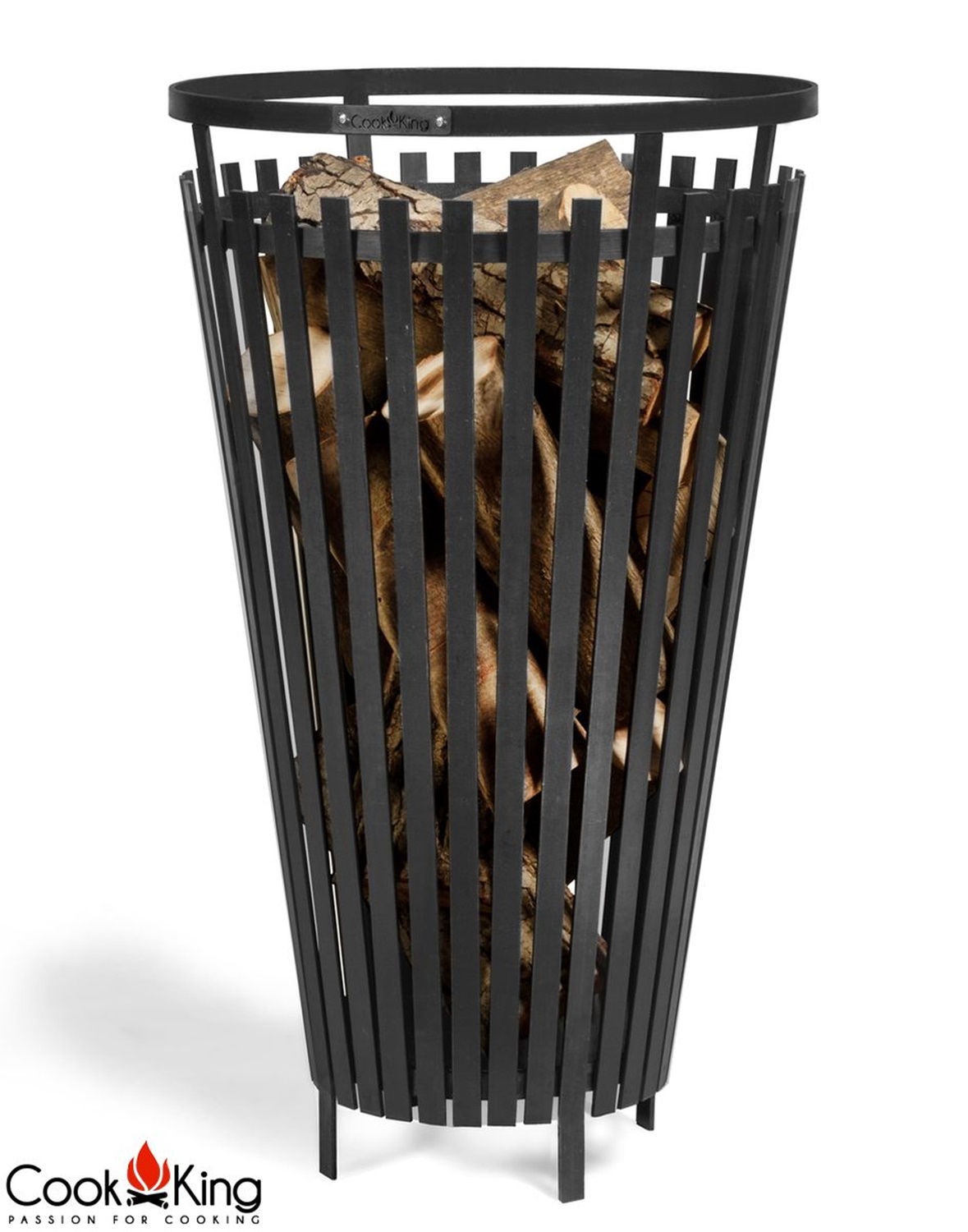 Feuerkorb "Flame" Ø 45 cm Feuerstelle für den Garten aus Stahl Feuersäule als Wärmequelle oder Grill