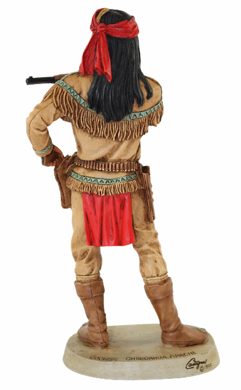 Indianerfigur Indianer Cochise Häuptling Apachen H 20 cm steh. mit Revolver Castagna Limited Edition
