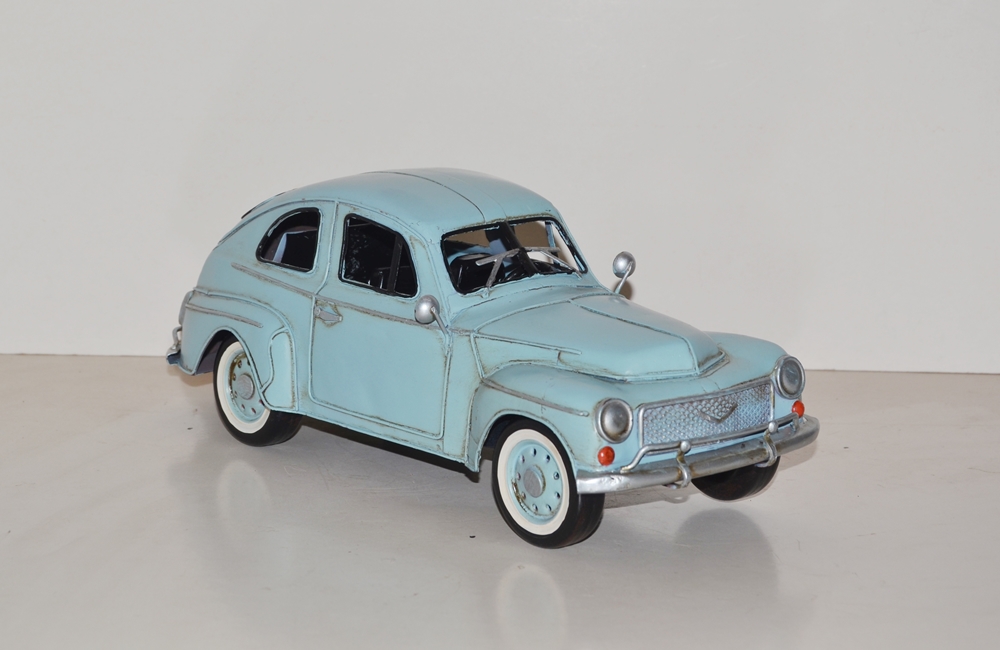 Blechauto Nostalgie Modellauto Oldtimer Volvo PV 544 Retro Modell aus Blech L 34 cm