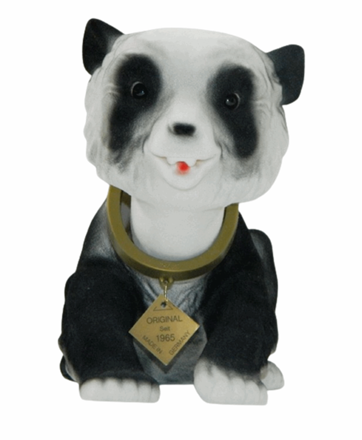 Wackel Figur Pandabär groß Wackelfigur H 19 cm sitzend Dekofigur mit Wackelkopf