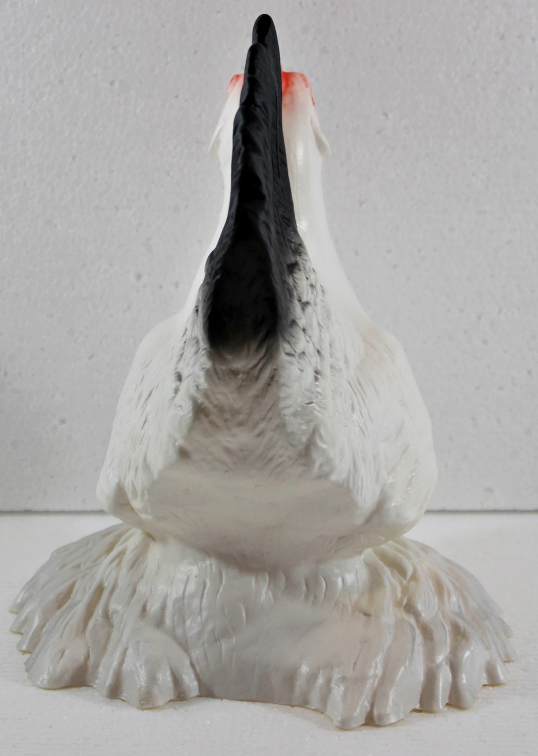 Deko Garten Figur Dekofigur Gartenfigur Tierfigur weiße Henne stehend aus Kunststoff Höhe 24 cm