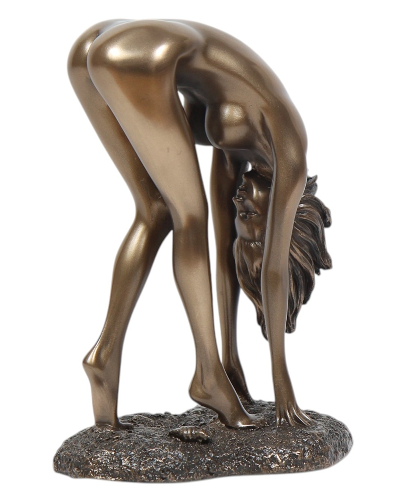 Body Art Figur Frauenakt H 16 cm künstlerischer weiblicher Akt in edler Bronze-Optik Dekofigur