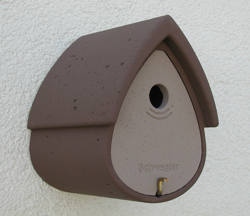 Naturschutzprodukt Nisthöhle Vogelnistkasten Meisenresidenz Typ 1MR Flugloch 32 mm braun-hellbraun