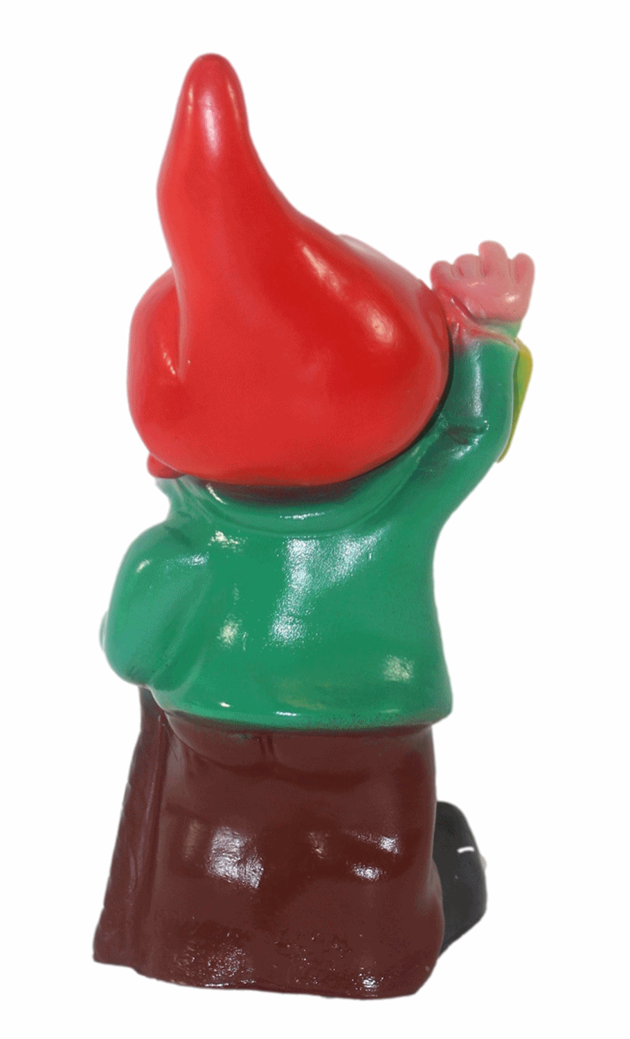 Gartenzwerg Figur Zwerg H 18 cm mit Laterne und Stock stehend Gartenfigur aus Kunststoff