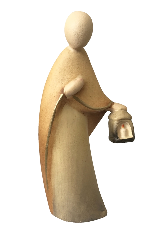 Krippe mit Krippenfiguren Stella Kollektion Heilige Familie H 8cm Heiligenfigur Holzfigur Holzstatue