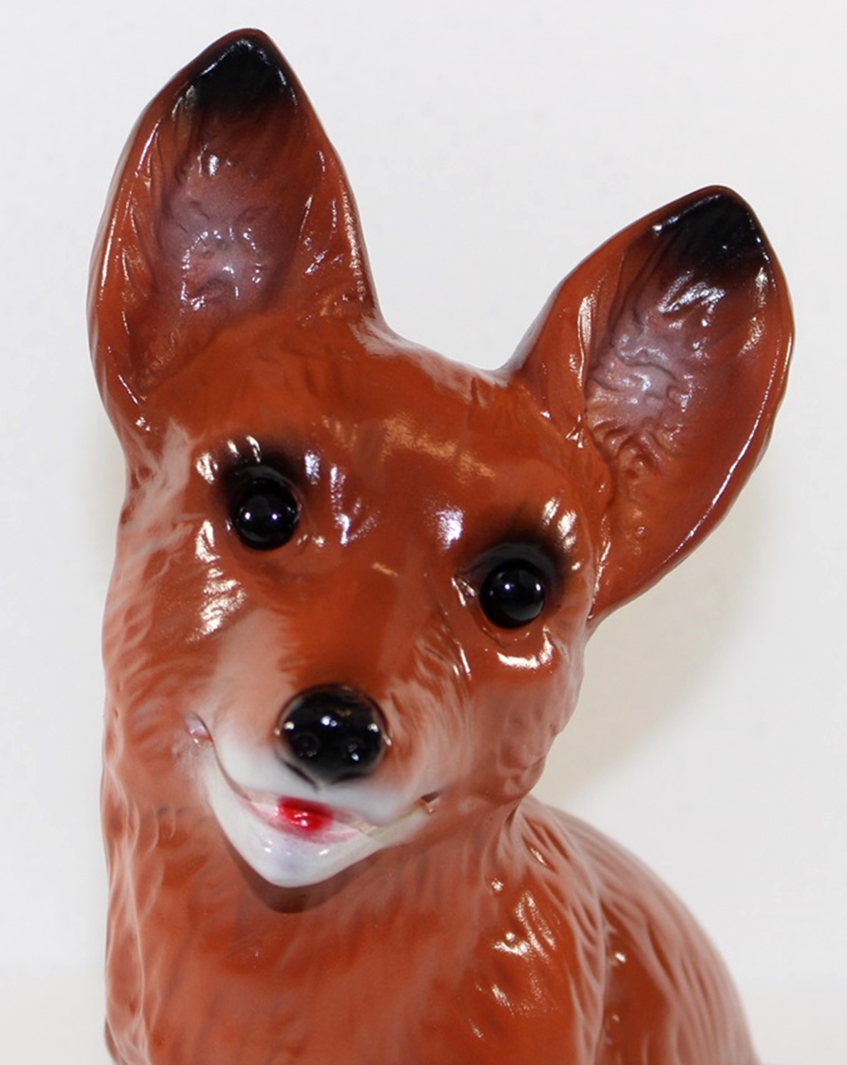 Deko Garten Figur Dekofigur Gartenfigur Tierfigur Fuchs sitzend aus Kunststoff Höhe 28 cm