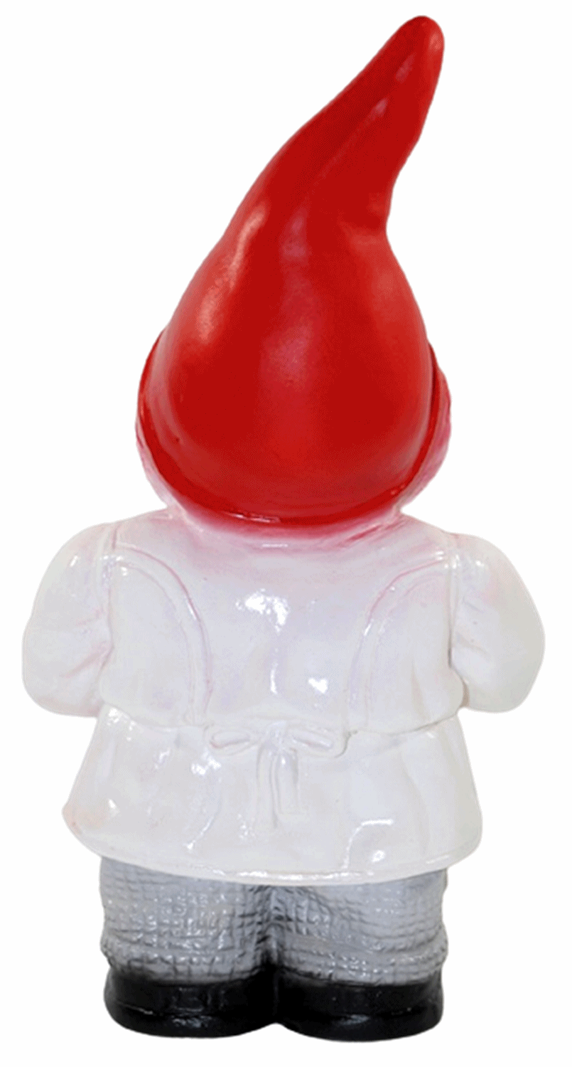 Deko Figur Zwerg H 30 cm Gartenzwerg Koch mit Hummer Gartenfigur stehend aus Kunststoff