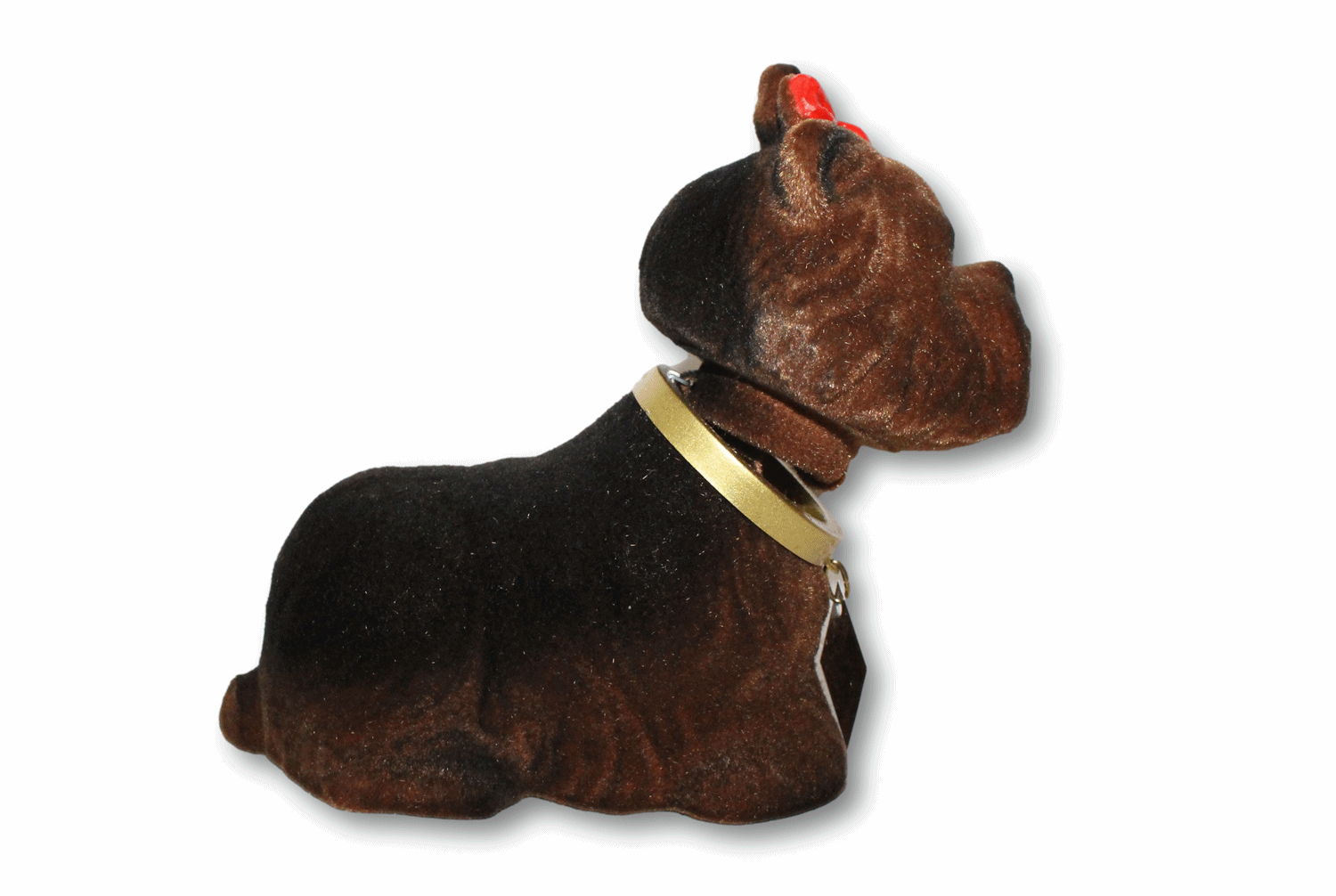Wackel Figur Hund Yorkshire Terrier Wackelfigur H 12,5 cm klein Dekofigur mit Wackelkopf