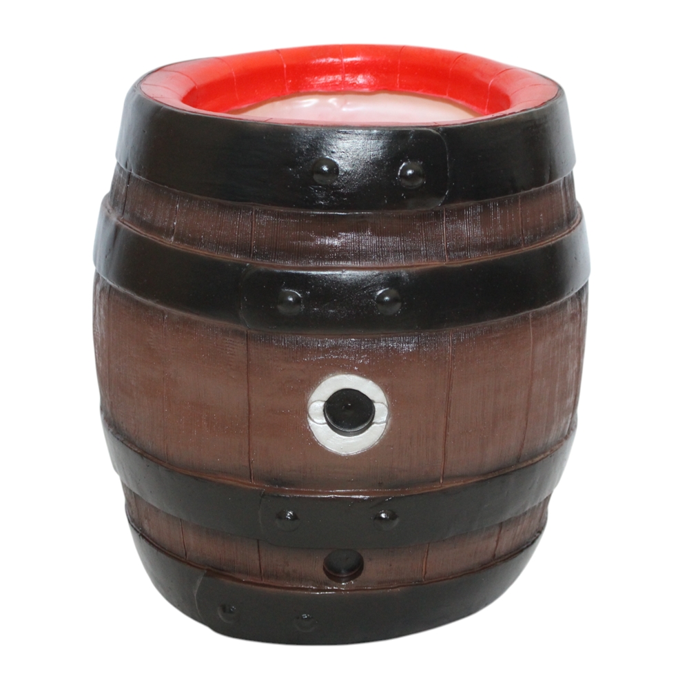 Pflanzkübel Bierfass großes Pflanzgefäß aus Kunststoff, rustikale Deko zum Bepflanzen, Höhe 33 cm