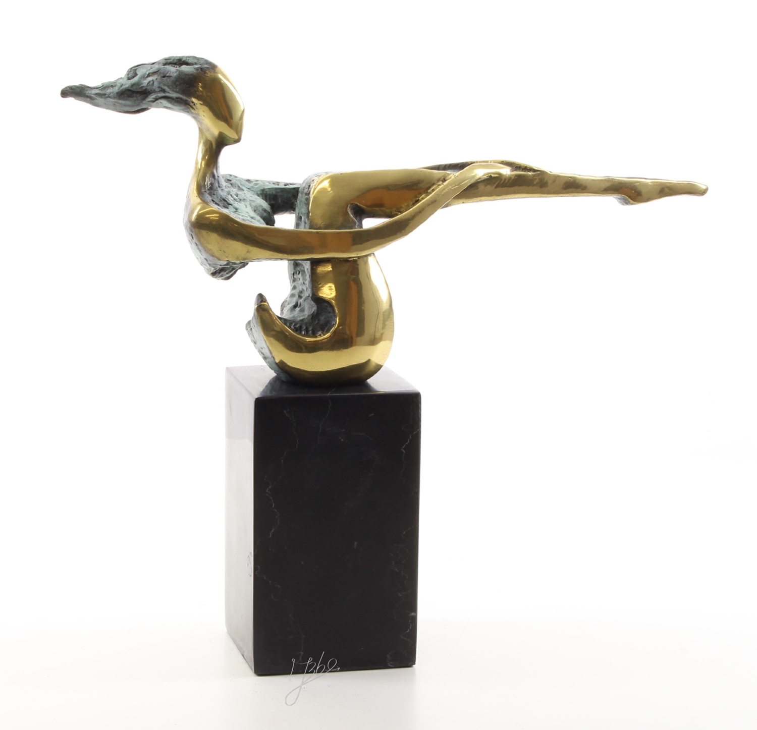 Bronzefigur Bronzeskulptur Abstrakte Kunst Figur modern H 29 cm Skulptur Bronze Figur