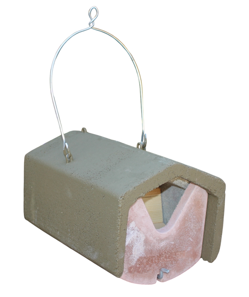 Halbhöhle 2HW räubersichere Nisthöhle mit Brutraumeinsatz in grün (20 × 20 × 30 cm) Artenschutz