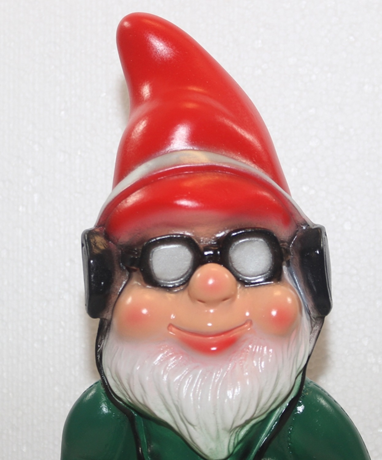 Gartenzwerg stehend Cool Zwerg mit Radio und Brille H 34 cm  Scherz Bewegungsmelder Pfiff Ha-Ha