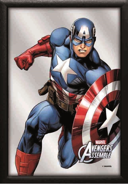 Set: 2 Spiegelbilder Avengers Marvel Film Deko Bild 30x20 cm Wandbilder Hinterglasdruck mit Rahmen