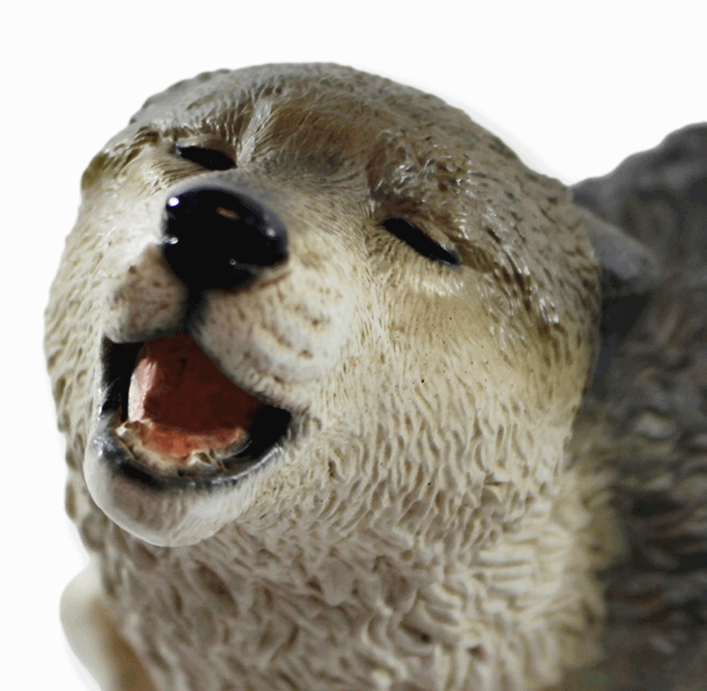 Deko Figur Wolfsfigur Heulender Wolf auf Felsen stehend Kollektion Castagna aus Resin H 29 cm