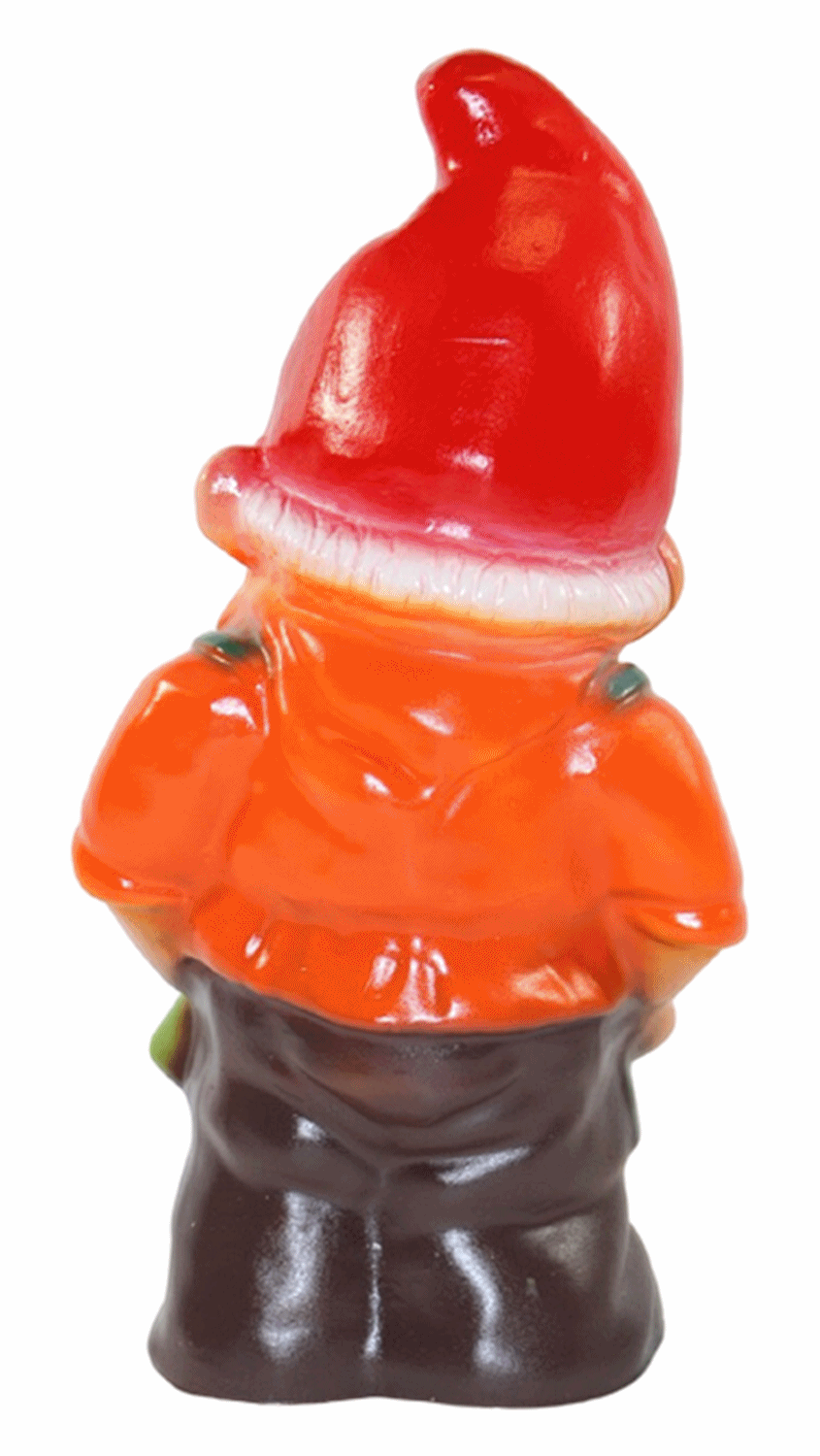 Deko Figur Zwerg H 28 cm Gartenzwerg stehend mit Gießkanne Gartenfigur aus Kunststoff