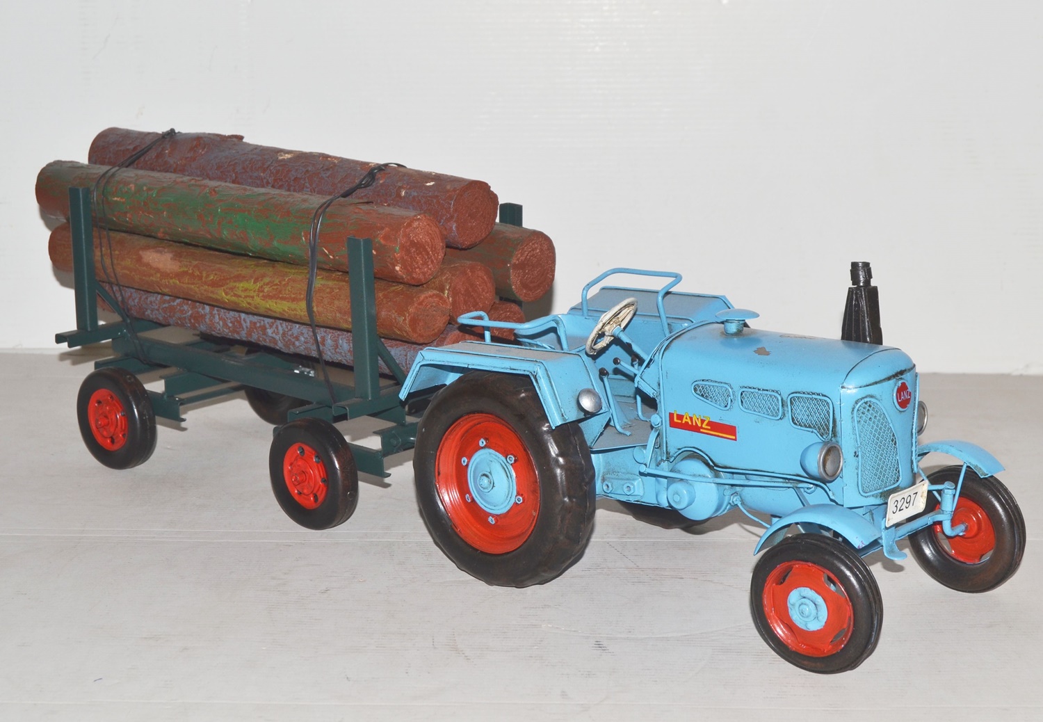 Traktor-Lanz-Oldtimer-Blechmodell-Trecker-Holzanhaenger-ini37071.37718.2