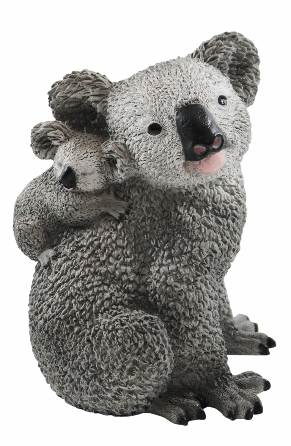 Dekofigur Koala Koalafigur Koalabär mit Baby auf dem Rücken Kollektion Castagna aus Resin H 23 cm