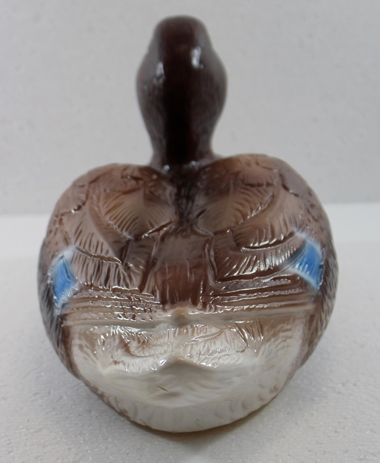 Deko Garten Figur Gartenfigur Tierfigur Teichfigur Ente schwimmend groß aus Kunststoff Höhe 15 cm