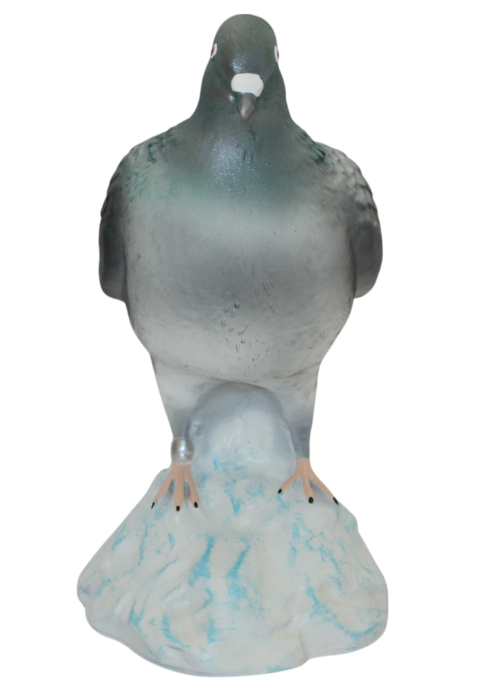 Deko Figur Taube stehend H 29 cm x L 27 cm Vogelfigur aus Kunstharz