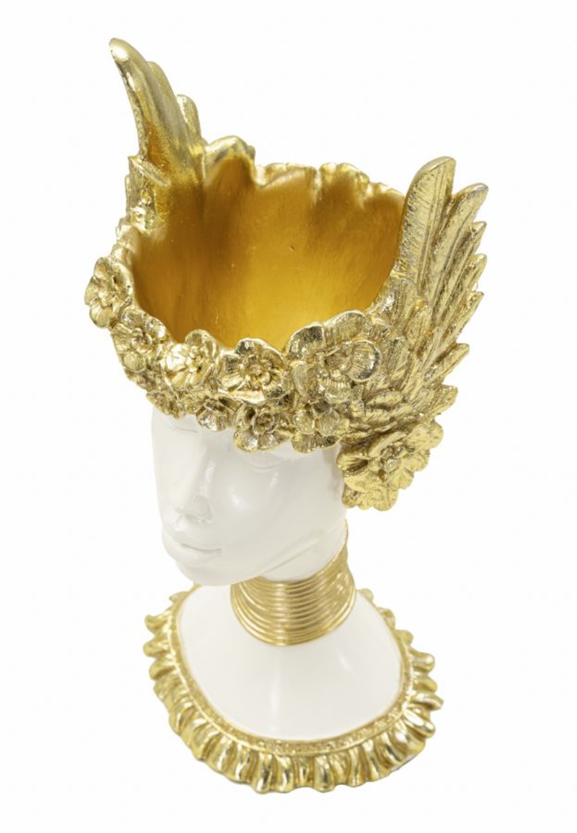 Dekofigur klassische Büste Göttin der Weisheit Athene Skulptur als Vase Behälter nutzbar H 32 cm