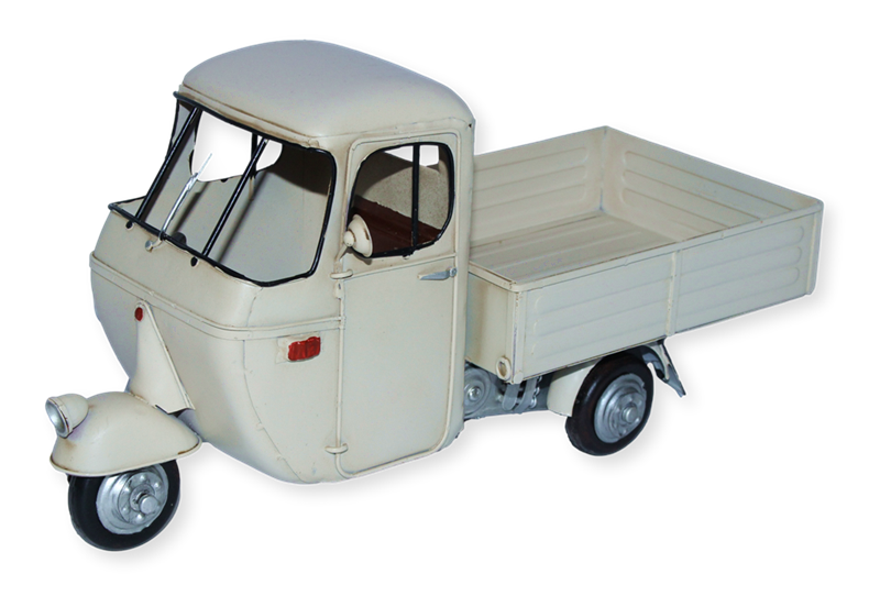 Blechmodell Roller Nostalgie Oldtimer Marke Vespa Motorroller Dreirad Modell Ape L 33 cm