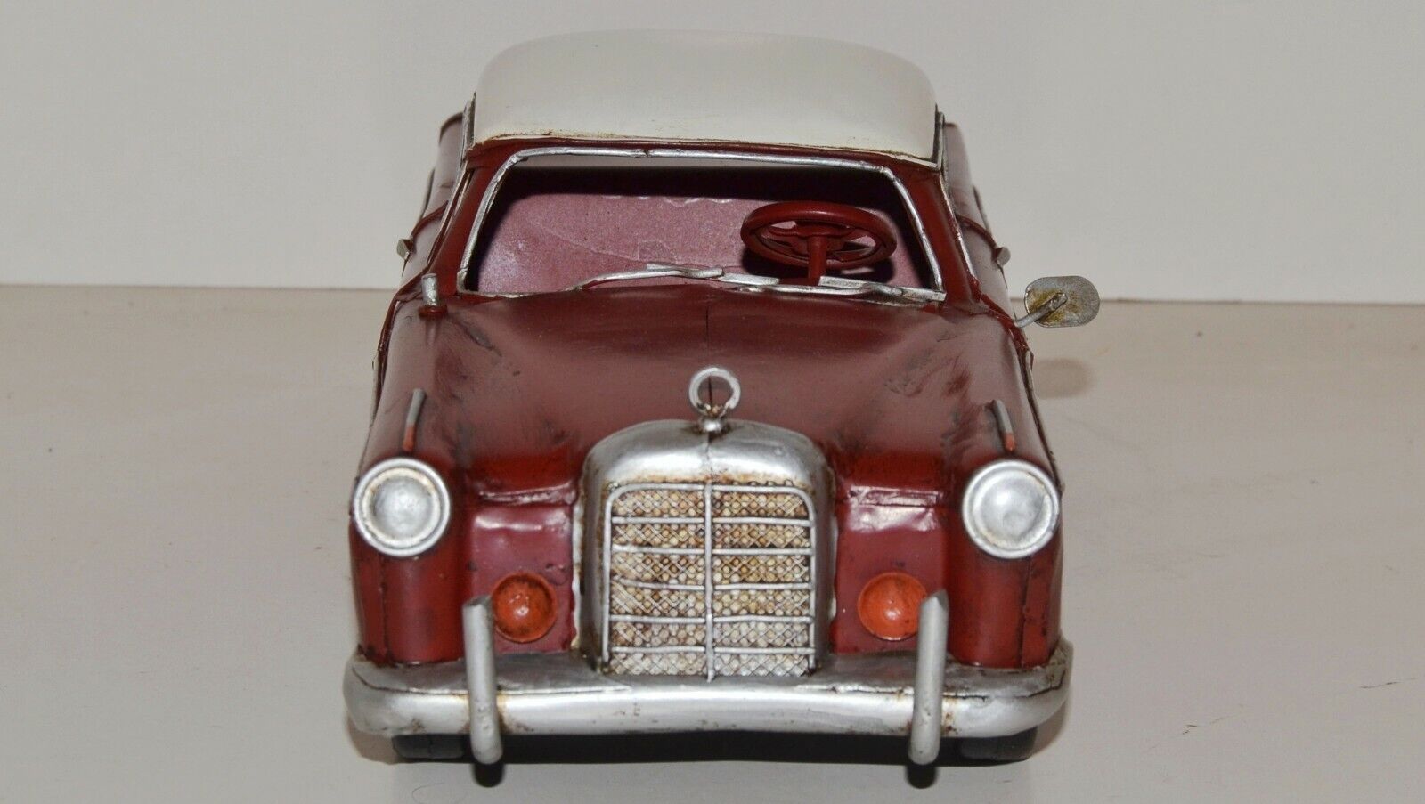 Blechauto Nostalgie Modellauto Oldtimer Mercedes-Benz 220 SE Coupe aus Blech L 34 cm