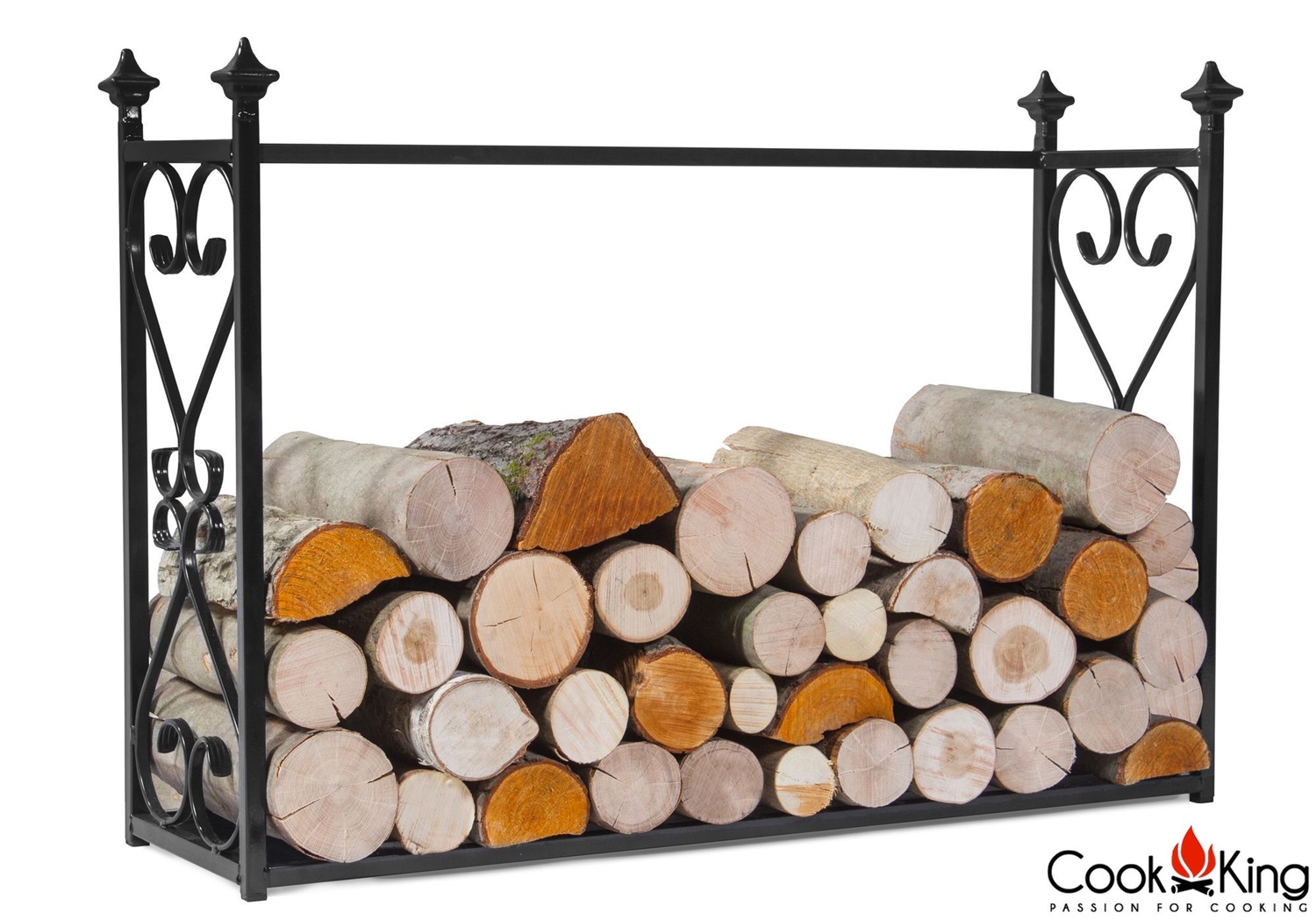 Kaminholzregal "Aldi" Breite 90cm Holzregal für Kaminholz Kaminholzablage aus Stahl Kaminholzständer