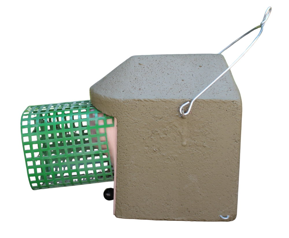 Naturschutzprodukt Nisthöhle 2GR-WBS grün Nisthilfe mit integriertem Waschbärschutz